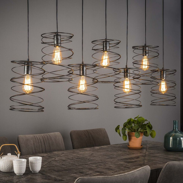 famlights famlights | Pendelleuchte Melissa in Aluminium E27 5-flammig