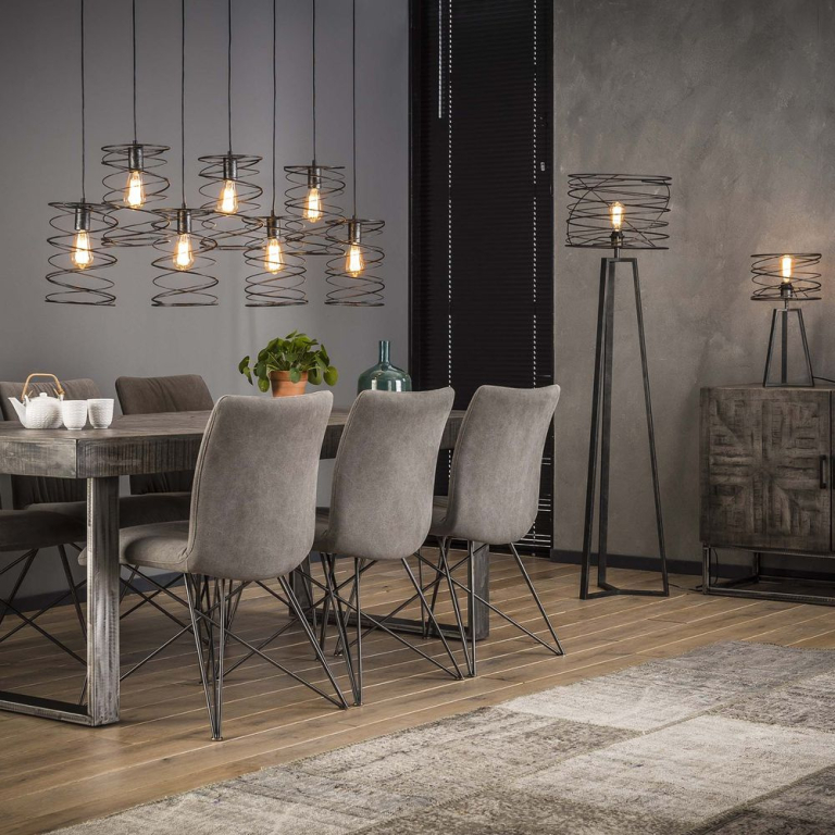 famlights famlights | Pendelleuchte Melissa in Aluminium E27 5-flammig