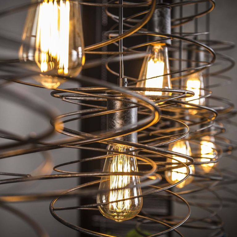 famlights famlights | Pendelleuchte Melissa in Aluminium E27 5-flammig