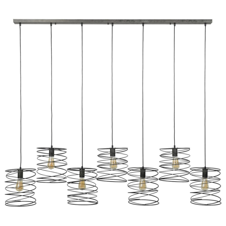 famlights famlights | Pendelleuchte Melissa in Aluminium E27 5-flammig
