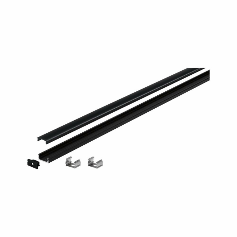 Paulmann Base Profil 1m mit schwarzem Diffusor eloxiert
