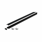 Base Profil 1m mit schwarzem Diffusor eloxiert