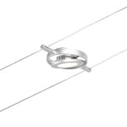 LED Seilsystem RoundMac Einzelspot 280lm 4,5W 3000K 12V Chrom matt/Chrom