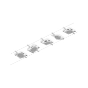 LED Seilsystem MacLED Basisset 5x250lm 5x4,5W 3000K 230/12V Weiß/Chrom