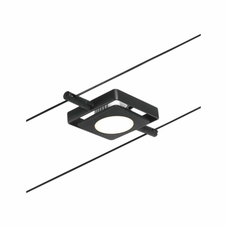 Seilsystem Spot MacLED Schwarz matt#Chrom 1x4,5W 3.000K DC 60VA