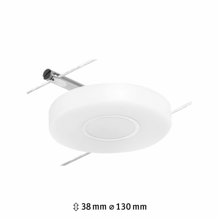 Paulmann LED Seilsystem DiscLED Einzelspot 300lm 4,5W 3000K 12V Chrom matt/Chrom