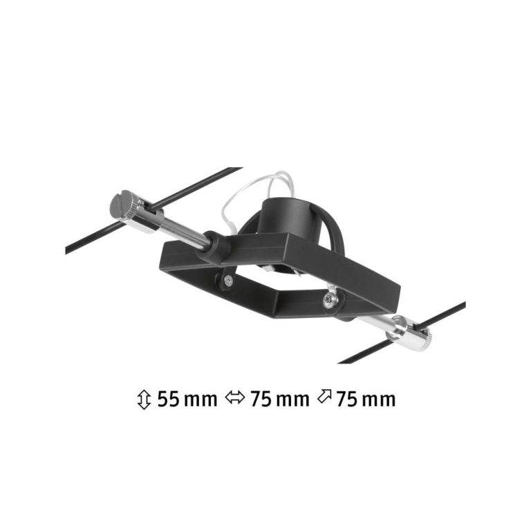 Paulmann Seilsystem Mac II Einzelspot GU5,3 max. 10W 12V Schwarz matt/Chrom