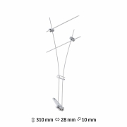Seilsystem Comet Einzelspot GU5,3 max. 50W 12V Chrom matt