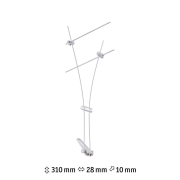 Seilsystem Comet Einzelspot GU5,3 max. 50W 12V Weiß matt