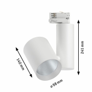 ProRail3 LED Spot Zeuz Weiß 33W 15° 3.000K dimmbar