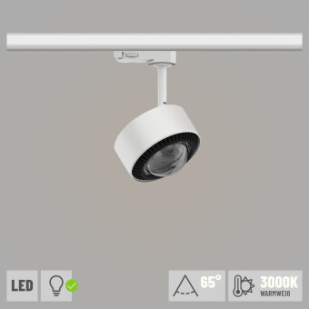 ProRail3 LED Spot Aldan weiß schwarz 8,5W 65° 3.000K warmweiß dimmbar (LED fest verbaut)