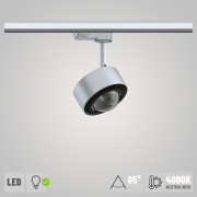 ProRail3 LED Spot Aldan silber schwarz 8,2W 65° 4.000K neutralweiß dimmbar (LED fest verbaut)