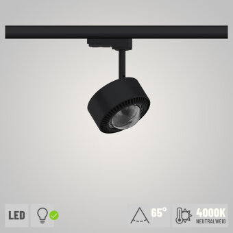 ProRail3 LED Spot Aldan schwarz 8,2W 65° 4.000K neutralweiß dimmbar (LED fest verbaut)