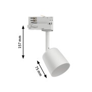 ProRail3 Schienenspot Cover weiß GU10 max. 10W