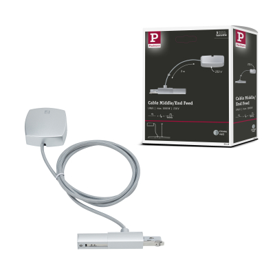 URail Einspeisung Kabel 2m hängend Chrom matt max. 1000W 230V