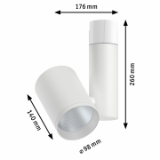 URail LED Schienenspot Zeuz 39° 33W 2770lm 3000K dimmbar weiß (LED fest verbaut)