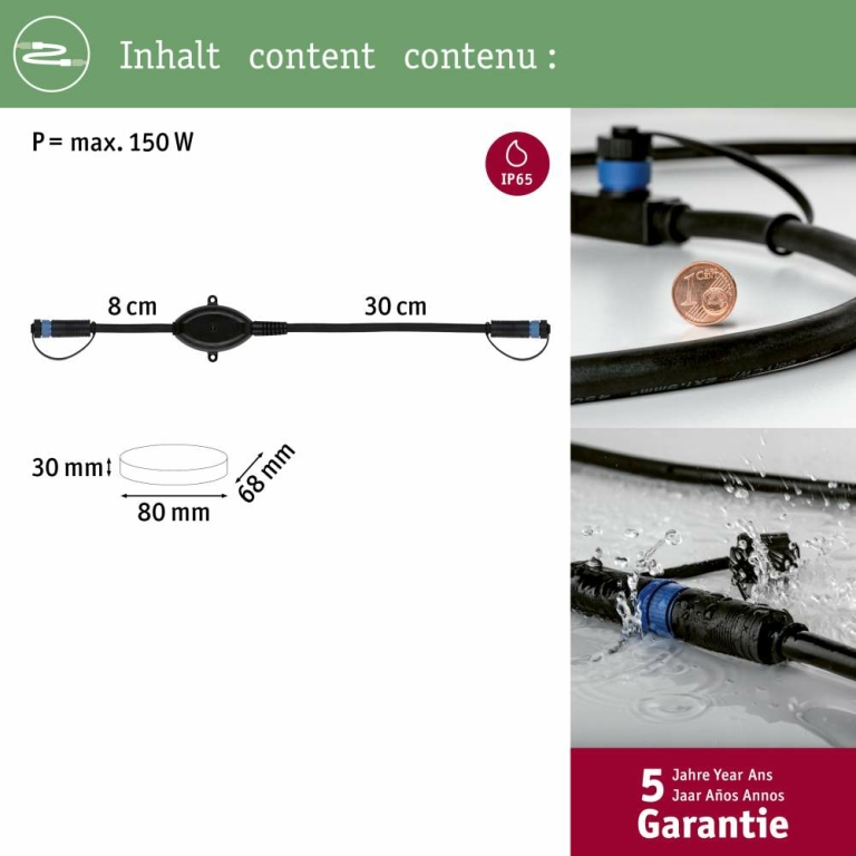 Paulmann Plug & Shine Dämmerungssensor Twilight Outdoor IP67 schwarz