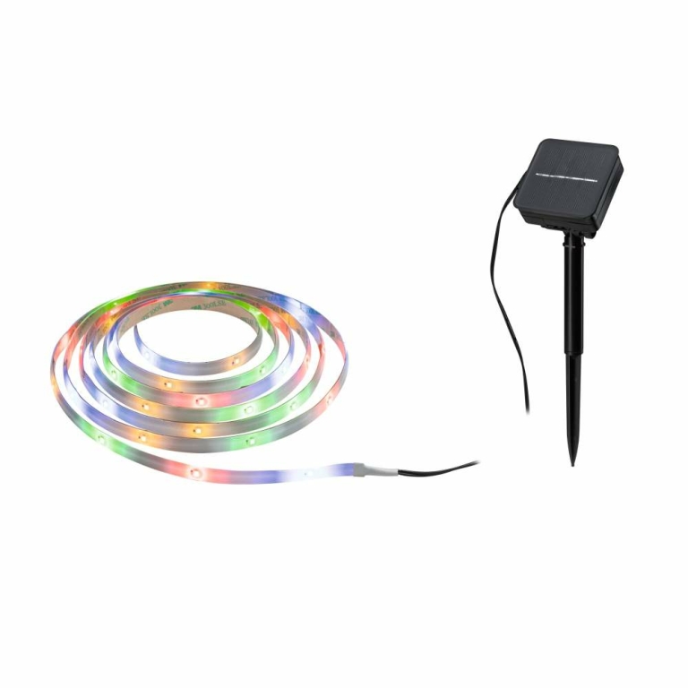 Paulmann Solar LED Stripe mit Dämmerungssensor IP44 3m RGB 0,3W Schwarz