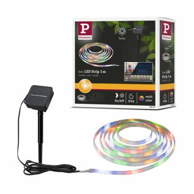 Paulmann Solar LED Stripe mit Dämmerungssensor IP44 3m RGB 0,3W Schwarz