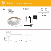Solar LED Stripe mit Dämmerungssensor IP44 3m RGB 0,3W Schwarz