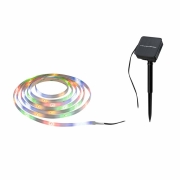Solar LED Stripe mit Dämmerungssensor IP44 3m RGB 0,3W Schwarz