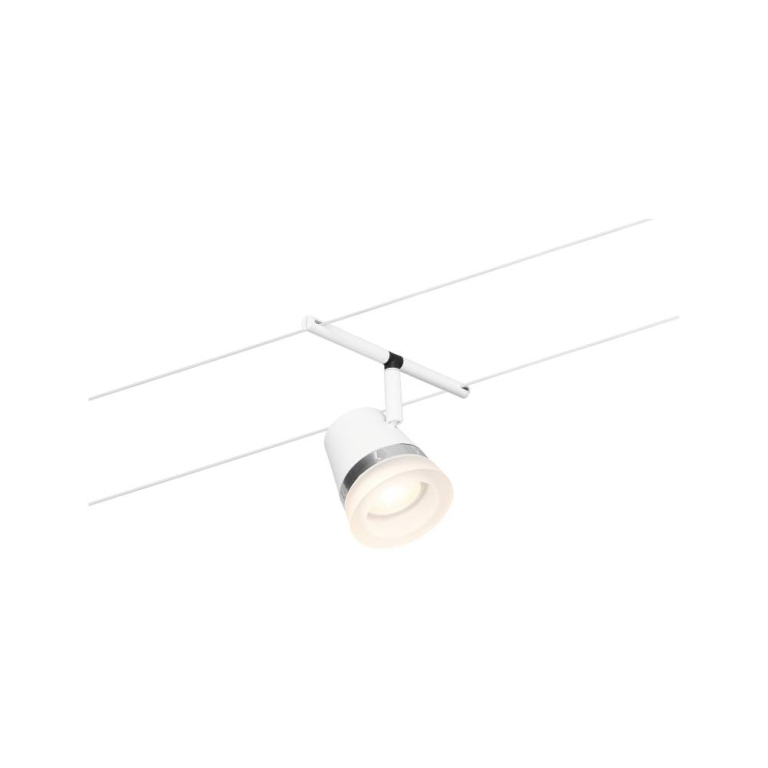 Paulmann Seilsystem Cone Basisset GU5,3 max. 5x10W 230/12V Weiß matt/Chrom