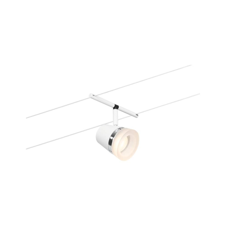 Paulmann Seilsystem Cone Basisset GU5,3 max. 5x10W 230/12V Weiß matt/Chrom