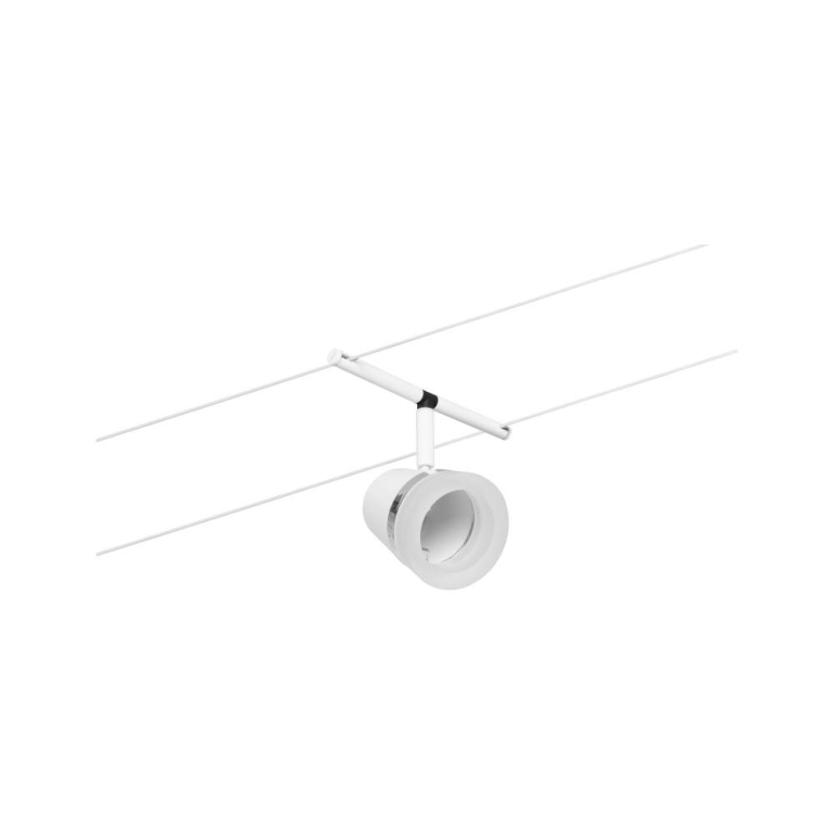 Paulmann Seilsystem Cone Einzelspot GU5,3 max. 10W 12V Weiß matt/Chrom