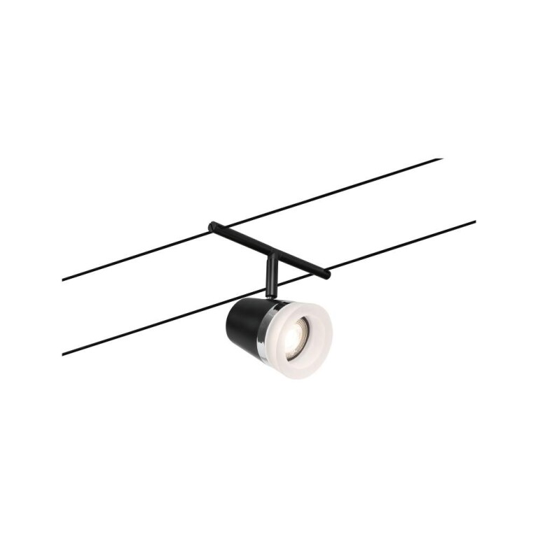 Paulmann Seilsystem Cone Basisset GU5,3 max. 5x10W 230/12V Schwarz matt/Chrom