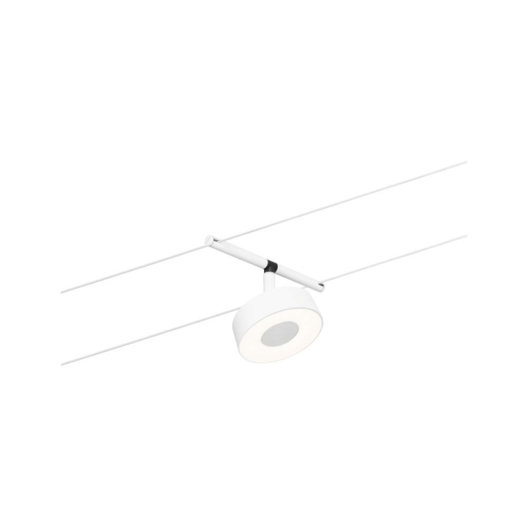 Paulmann LED Seilsystem Circle Einzelspot 180lm 5W 3000K 12V Weiß matt/Chrom