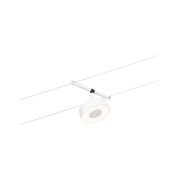 LED Seilsystem Circle Einzelspot 180lm 5W 3000K 12V Weiß matt/Chrom