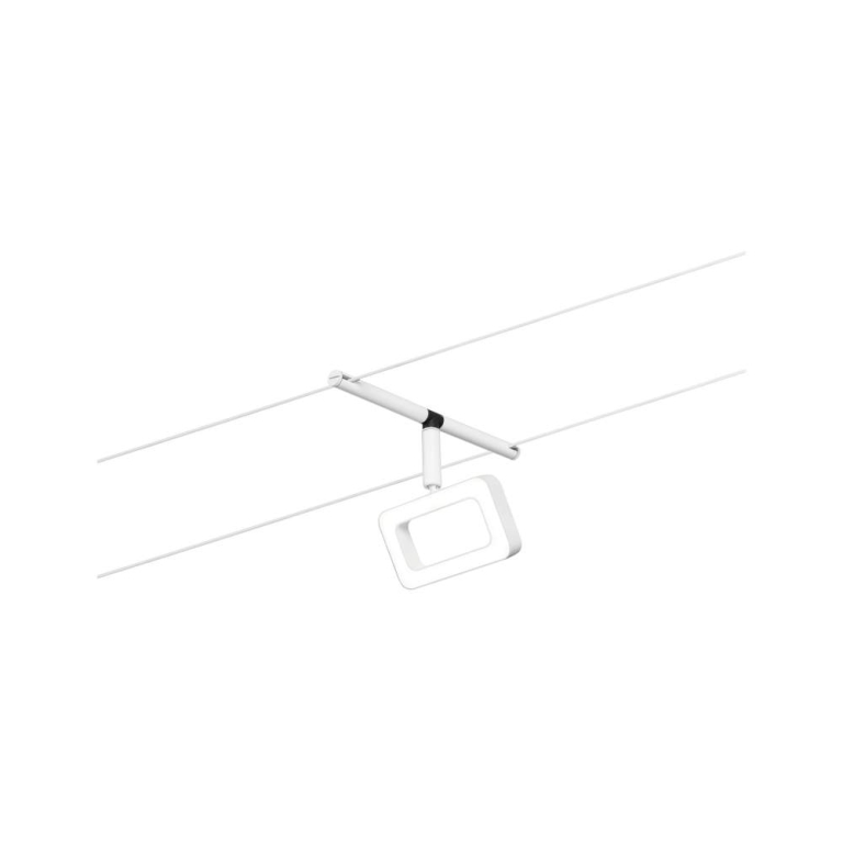 Paulmann LED Seilsystem Frame Basisset 5x280lm 5x4,8W 3000K 230/12V Weiß matt/Chrom
