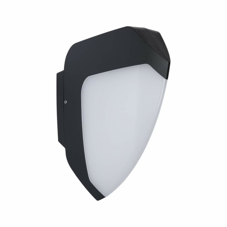 Paulmann LED Außenwandleuchte Ikosea mit Bewegungsmelder Dämmerungssensor IP44 3000K seewasserresistent Anthrazit Kunststoff 230V