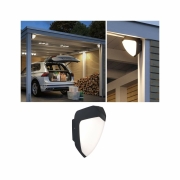 LED Außenwandleuchte Ikosea mit Bewegungsmelder Dämmerungssensor IP44 3000K seewasserresistent Anthrazit Kunststoff 230V
