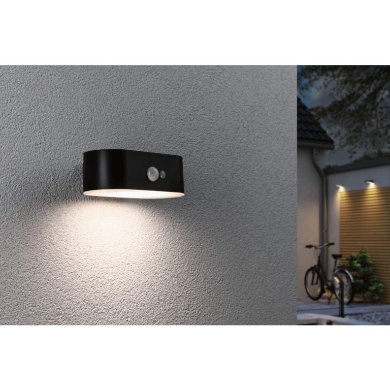 Paulmann Solar LED Außenwandleuchte Adya mit Bewegungsmelder IP44 180x118mm 3000K 2,5W 300lm