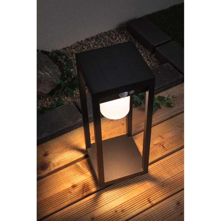 Paulmann Solar LED Pollerleuchte Marisol mit Bewegungsmelder IP44 150x150mm 3000K 5,5W 600lm