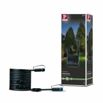 Outdoor Plug & Shine Cable IP68 5m 1in-4out 2x1,5qmm Schwarz Kunststoff