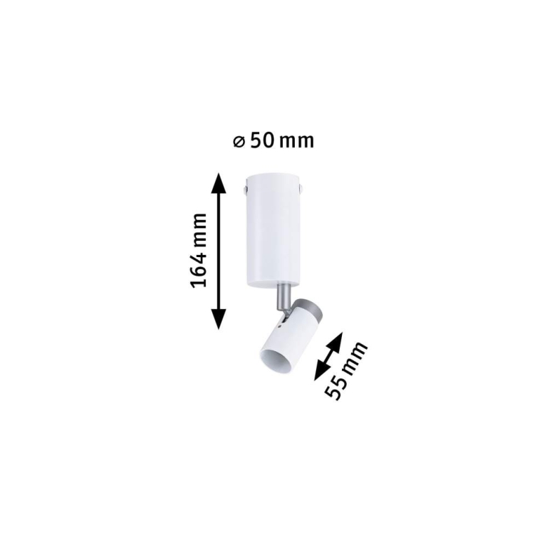 Paulmann Neordic Wand-/Deckenleuchte Runa GU10   230V max. 20W  Weiß,Grau