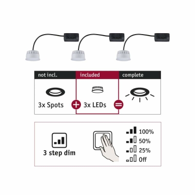 Paulmann 93069 LED-Modul Coin Nova für Einbauleuchten 6W 470lm 2700K |  Lampen1a