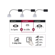 Einbauleuchte Choose LED-Modul Coin 3er-Set 6W 2700K 3-Step-Dim 230V
