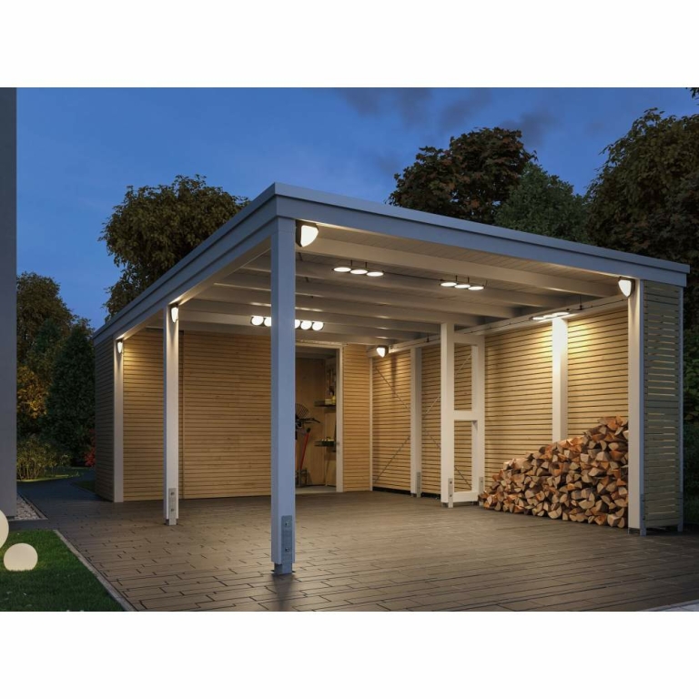 Paulmann Park + Light LED Außenwandleuchte Ikosea mit Bewegungsmelder 5,6W 12V IP44 3000K Anthrazit Kunststoff