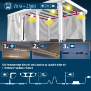 Park + Light LED Außenwandleuchte Ikosea mit Bewegungsmelder 5,6W 12V IP44 3000K Anthrazit Kunststoff
