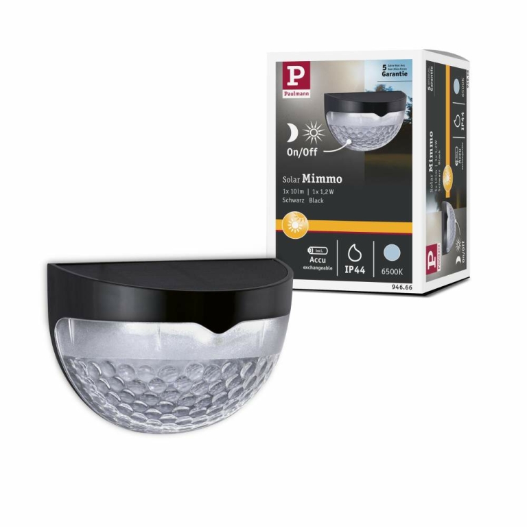 Paulmann Solar LED Wegeleuchte Mimmo IP44 6500K 20lm Schwarz