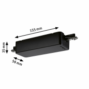URail ZigBee 3.0 Dimm/Switch Adapter Schwarz matt Smart Home Schienenverbinder An/Aus/Dimmen max. 400W