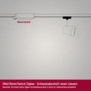 URail ZigBee 3.0 Dimm/Switch Adapter Schwarz matt Smart Home Schienenverbinder An/Aus/Dimmen max. 400W