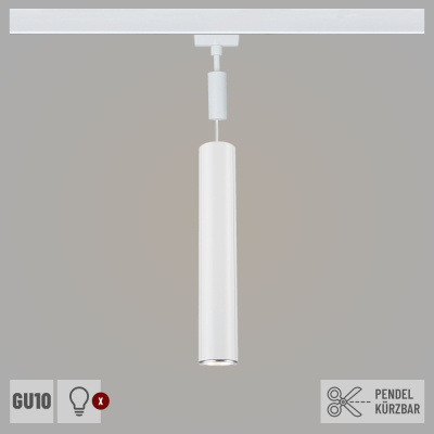 URail Pendel Catalejo GU10  max. 10W   230V Weiß,Chrom matt