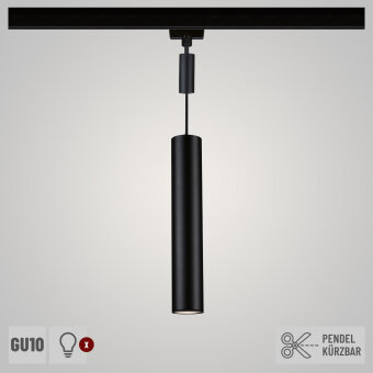 URail Pendel Catalejo GU10  max. 10W   230V Schwarz matt