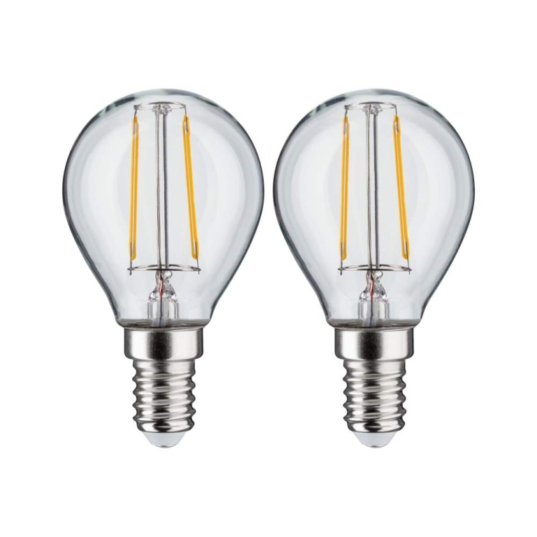 Paulmann LED Tropfen Filament   E14 230V 2x250lm 2x2,7W 2700K  Klar