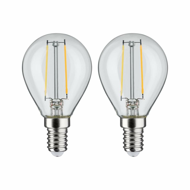 Paulmann LED Tropfen Filament   E14 230V 2x250lm 2x2,7W 2700K  Klar