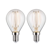 LED Tropfen Filament   E14 230V 2x250lm 2x2,7W 2700K  Klar